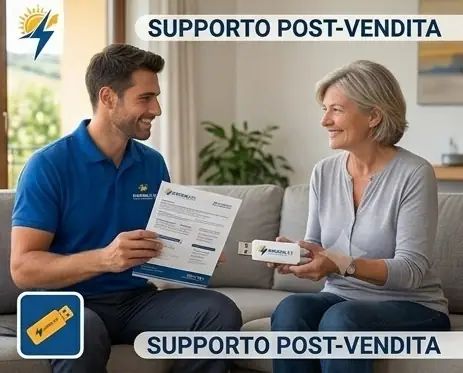 Tecnico Energia 24 offre supporto post-vendita a una cliente